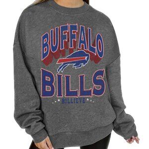 Game day Couture Buffalo Bills Gray Sweatshirt and Red Plaid Shirt Sz Small
